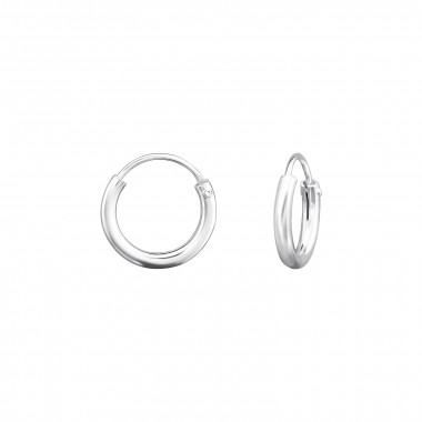 10mm - 925 Sterling Silver Hoop Earrings SD46809