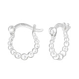 Dots - 925 Sterling Silver Hoop Earrings SD47879