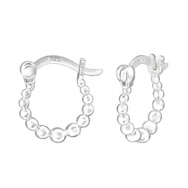 Dots - 925 Sterling Silver Hoop Earrings SD47879