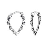 Filigree - 925 Sterling Silver Hoop Earrings SD48337