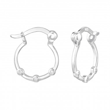 Hoops - 925 Sterling Silver Hoop Earrings SD48705