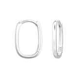 Oval - 925 Sterling Silver Huggies SD46953