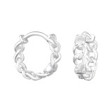 Chain Link - 925 Sterling Silver Huggies SD46959