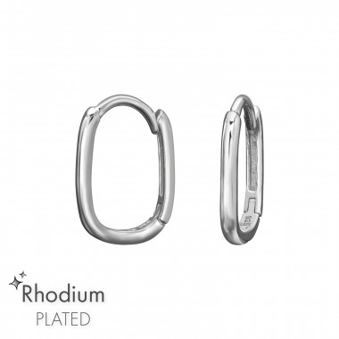 Oval Huggie - 925 Sterling Silver Huggies SD47160