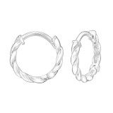 Twister Ear Hoops - 925 Sterling Silver Huggies SD47885