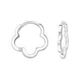 Flower - 925 Sterling Silver Huggies SD48406