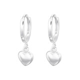 Heart - 925 Sterling Silver Huggies SD48451