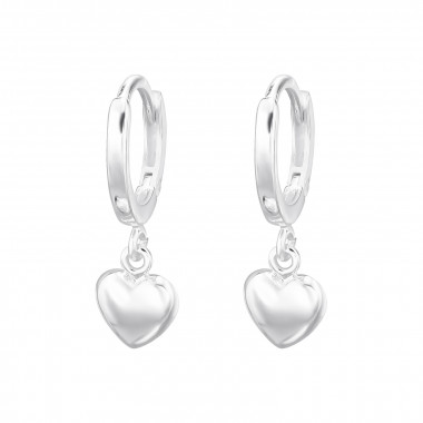 Heart - 925 Sterling Silver Huggies SD48451