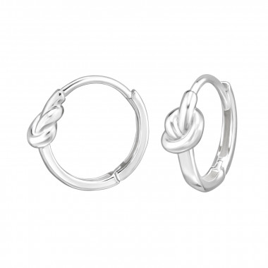 Knot - 925 Sterling Silver Huggies SD48702