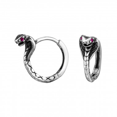 Snake - 925 Sterling Silver Huggies SD49266