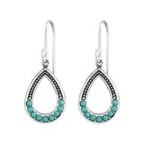 Pear - 925 Sterling Silver Earrings with Pearls SD36529