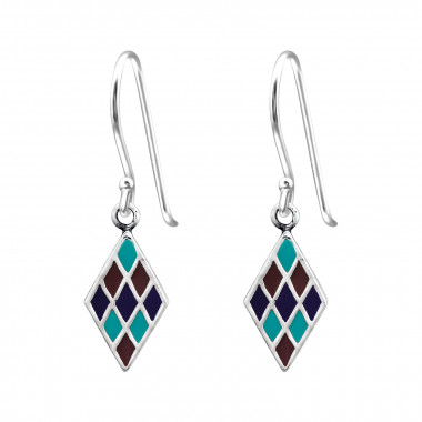 Diamond - 925 Sterling Silver Simple Earrings SD25856