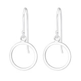 Circle - 925 Sterling Silver Simple Earrings SD35657