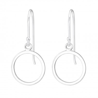 Circle - 925 Sterling Silver Simple Earrings SD35657