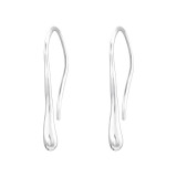 Plain - 925 Sterling Silver Simple Earrings SD43397