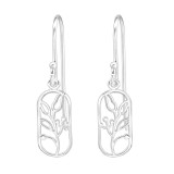 Tulip - 925 Sterling Silver Simple Earrings SD48449