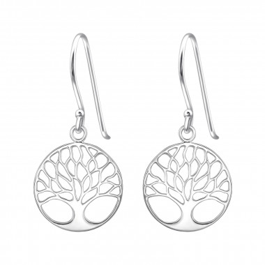 Tree Of Life - 925 Sterling Silver Simple Earrings SD49033