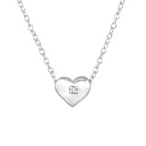 Heart - 925 Sterling Silver Necklaces with Stones SD23303