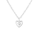 Heart - 925 Sterling Silver Necklaces with Stones SD27243