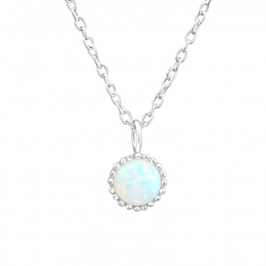 Round - 925 Sterling Silver Necklaces with Stones SD37276