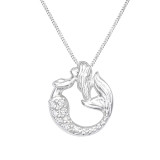 Mermaid - 925 Sterling Silver Necklaces with Stones SD41222