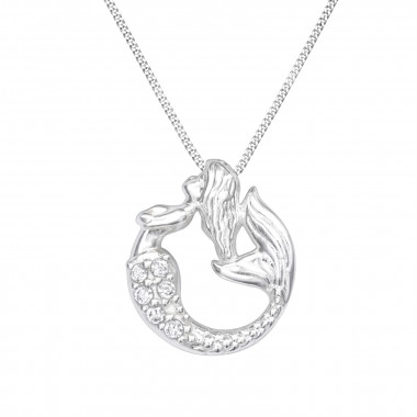 Mermaid - 925 Sterling Silver Necklaces with Stones SD41222