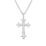 Cross - 925 Sterling Silver Necklaces with Stones SD41251