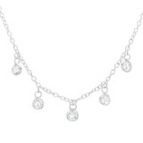 Round - 925 Sterling Silver Necklaces with Stones SD41617