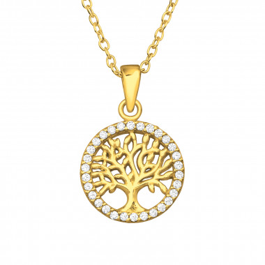 Tree Of Life - 925 Sterling Silver Necklaces with Stones SD42376