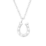 Horseshoe - 925 Sterling Silver Necklaces with Stones SD43486