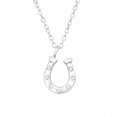 Horseshoe - 925 Sterling Silver Necklaces with Stones SD43486