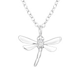 Dragonfly - 925 Sterling Silver Necklaces with Stones SD43711