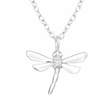 Dragonfly - 925 Sterling Silver Necklaces with Stones SD43711