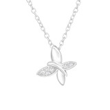 Butterfly - 925 Sterling Silver Necklaces with Stones SD43773