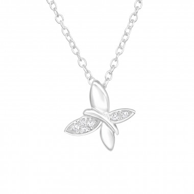 Butterfly - 925 Sterling Silver Necklaces with Stones SD43773