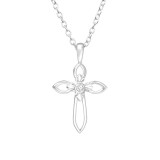 Cross - 925 Sterling Silver Necklaces with Stones SD44938