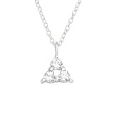 Hearts Cluster - 925 Sterling Silver Necklaces with Stones SD46698