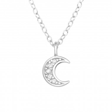 Crescent Moon - 925 Sterling Silver Necklaces with Stones SD46700