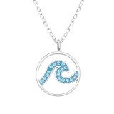 Wave - 925 Sterling Silver Necklaces with Stones SD47279