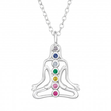 Buddha - 925 Sterling Silver Necklaces with Stones SD47819