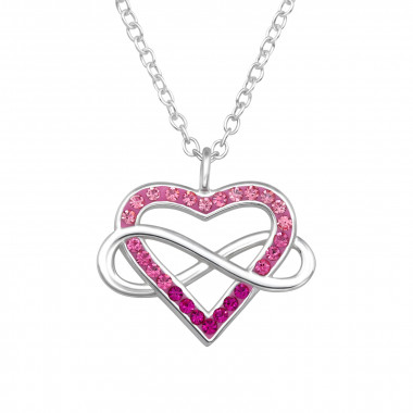 Heart Infinity - 925 Sterling Silver Necklaces with Stones SD47955