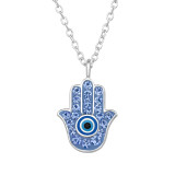 Hamsa - 925 Sterling Silver Necklaces with Stones SD47962