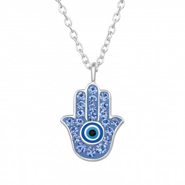 Hamsa - 925 Sterling Silver Necklaces with Stones SD47962