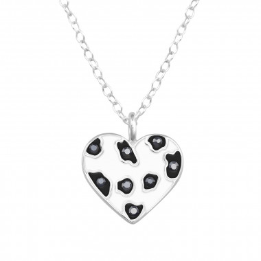 Heart - 925 Sterling Silver Necklaces with Stones SD48251