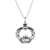 Claddagh - 925 Sterling Silver Necklaces with Stones SD48259