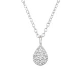 Teardrop - 925 Sterling Silver Necklaces with Stones SD49401