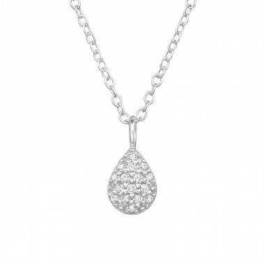 Teardrop - 925 Sterling Silver Necklaces with Stones SD49401