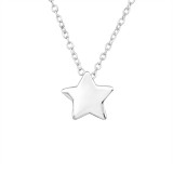 Star - 925 Sterling Silver Silver Necklaces SD17073