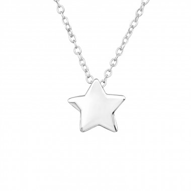 Star - 925 Sterling Silver Silver Necklaces SD17073