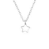 Star - 925 Sterling Silver Silver Necklaces SD22016